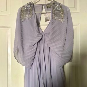 ASOS Pleated Kimono Mini Dress -SZ 8 Periwinkle Bl